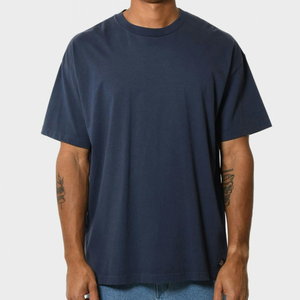 T-shirts Homme Col Rond Épais 100% Coton Personnalisable Logo Coupe Classique Taille Sur Mesure Couleur Unie Vintage Séchage Rapide - Product Image 1