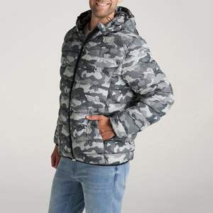 Men's XL Long Winter <b>Jacket</b> High Street Best Seller Custom Logo Zip Closure Waterproof Polyester Puffer <b>Fleece</b> Stand for Outdoor - Product Image 3