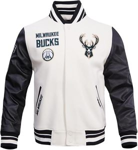 Chaqueta Bomber Bordada de los New York Knicks, 100% Transpirable, de Secado Rápido, Blanca y Azul, con Mangas de Cuero y Ribete en Contraste, Clásica Deportiva para Adultos - Product Image 3