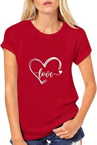 T-shirts pour femmes à imprimé graphique, logo personnalisé, vierges, prêts à l'emploi, à manches courtes, doux, respirants, décontractés - Product Image 3