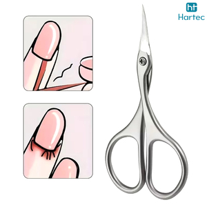 Ciseaux à cuticules en acier inoxydable, haute précision, lame incurvée à pointe fine, ciseaux de manucure pour soins professionnels des ongles - Product Image 5