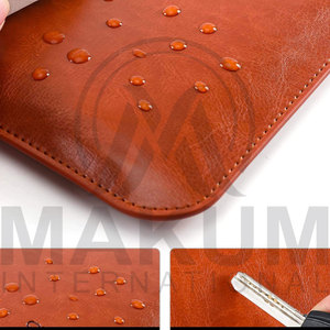 Genuine Leather Lightweight Casual Modern Sling <b>Laptop</b> <b>Sleeve</b> Case Slim Business Portfolio Cover - Product Image 4