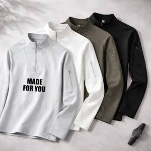 Sweat-shirts pour hommes surdimensionnés respirants OEM, en coton French Terry, manches longues, col rond, 330 g/m², vente en gros - Product Image 1