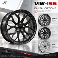 Jantes forgées Snowflake Mesh 18-22 pouces, finition noir brillant, 5x112 5x114.3 Monoblock VIW-156 pour BMW Audi Mercedes-Benz