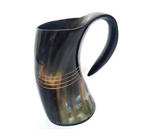Mug en corne de buffle, artisanat traditionnel fait à la main, poli naturellement, durable, unique, vaisselle de table, article cadeau pour la maison - Product Image 5