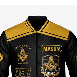 Chaqueta Universitaria Masónica Personalizada con Bordado, Uniforme de Fraternidad Masónica, Chaqueta Universitaria Masónica Bordada - Product Image 4