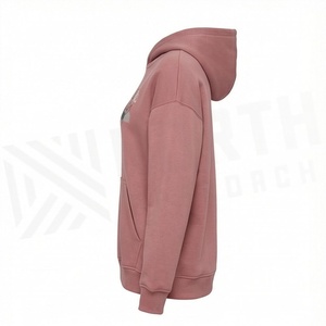 เสื้อฮู้ดดี้ทรงหลวมสำหรับผู้หญิง แบบเรียบง่าย สวมใส่สบาย ปรับแต่งสีได้ คุณภาพสูง แฟชั่นทันสมัย รับผลิตแบบ OEM - Product Image 3