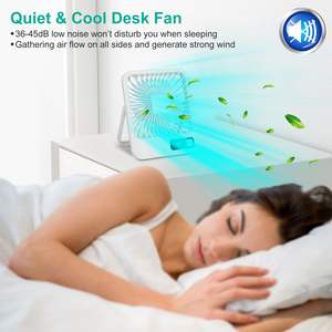 Mini Rechargeable Battery Powered Desktop <b>Cooling</b> <b>Fan</b> Strong Airflow Quiet Travel <b>Fan</b> Speed Adjustment Portable Wearable <b>Fans</b> - Product Image 3