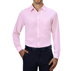 Men's Sustainable <b>White</b> Cotton <b>Flannel</b> Stand Collar Anti-Wrinkle Dress Shirt with Custom Logo - Product Image 5