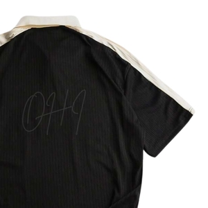 Camiseta Deportiva Casual para Hombre, Negra, de Manga Corta, con Paneles en Contraste, Transpirable, Ecológica, de Secado Rápido y Corte Holgado - Product Image 6