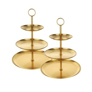 Soporte de Metal de Lujo para Pasteles, para Servir Postres, Decoración de Mesa para Fiestas y Presentaciones de Eventos - Product Image 5