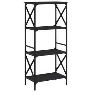 4-Tier Black Engineered Wood Bookcase 23.2\"x13.8\"<b>x52</b>\"-Durable and Stylish Bookshelf - Product Image 2
