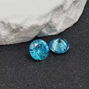 Natural Aquamarine Round Faceted Gemstone Brilliant Cut Loose Aquamarine Multiple Sizes Wholesale C38A - Product Image 3