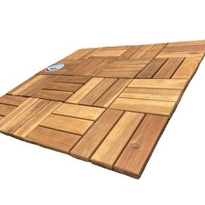 Dalles de terrasse en bois d'acacia contemporaines, antidérapantes, à emboîtement - Product Image 4