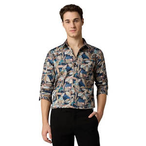 Camisas de vestir de oficina formales de algodón sostenible personalizadas para hombres camisa suelta ligera de manga larga - Product Image 4