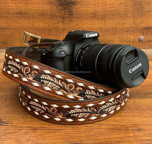 Fabrika fiyat el Tooled hakiki deri DSLR kamera boyun omuz askısı kamera iç<span class=keywords><strong>in</strong></span> toptan özel ayarlanabilir kameralar kayış