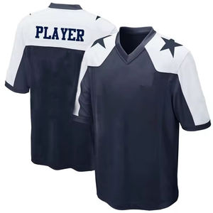 Camiseta de Fútbol Americano de Manga Corta con Cuello en V, Nombre del Equipo y Número Impresos, Fácil de Usar - Product Image 1