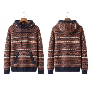 Sweat à capuche d'hiver pour homme en coton jersey tricoté haute densité, écologique, imperméable, avec impression numérique personnalisée en usine et délavage à l'acide - Product Image 1
