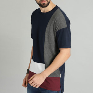 Camiseta de Manga Corta para Hombre, Cuello Redondo, Corte Regular, Estilo Casual, 100% Algodón, Tejido de Punto, Diseño con Ribete en Contraste - Product Image 2
