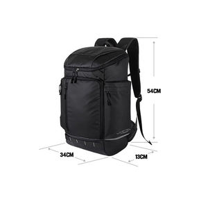 Minimalist <b>Black</b> Laptop <b>Backpack</b> Waterproof Travel Daypack Flap Closure Business College Rucksack - Product Image 3
