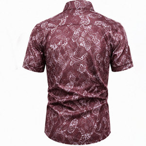 Camisa de Manga Corta Estampada de Lujo para Hombre con Acabado Elegante, Tela Transpirable y Construcción de Primera Calidad - Product Image 2