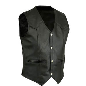 Chaleco de Cuero sin Mangas para Hombre, Otoño Invierno, Chaleco de Cuero Genuino de la Mejor Calidad - Product Image 2