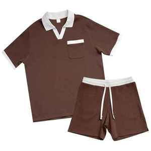 Ensemble polo et short assortis pour homme, coton piqué, uniforme d'été, vêtements promotionnels, fournisseur OEM ODM - Product Image 4