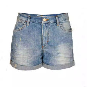 Women Washed Denim Shorts Relaxed Fit Casual Summer Clothing Women High Rise Denim Shorts Comfortable Casual Summer Apparel - Product Image 1