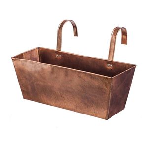New Selling Manufacturer Oval Tin Flower Pot Galvanized Iron Flowerpot Double <b>Hook</b> Bucket Tinplate Iron Bucket - Product Image 5