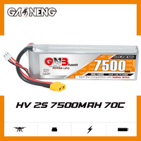 Baterai Tegangan Tinggi GNB GAONENG 7500mAh 2S 7.6V 70C XT60 RC LiPo untuk Mobil RC Skala 1/10 1/8 dan Drone FPV untuk Latihan Pemula