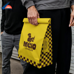 Sac Kraft imprimé personnalisé avec logo | Solution d'emballage de livraison de nourriture - Product Image 3