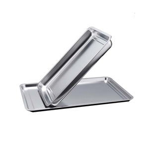 Plateau rectangulaire en acier inoxydable pour instruments médicaux et chirurgicaux, à commande manuelle, certifié CE Classe I, réutilisable, facile à utiliser - Product Image 5