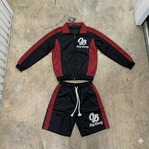 2026 New Custom Logo Summer Nylon Windbreaker & Shorts Set Lightweight Zip <b>Jacket</b> Street <b>Track</b> Suit <b>For</b> <b>Men</b> - Product Image 2