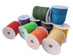 Cuerda de macramé de algodón rosa fucsia de alta calidad, cuerda de algodón encerado personalizada para manualidades DIY, accesorios de joyería para colgar en la pared, componentes - Product Image 5