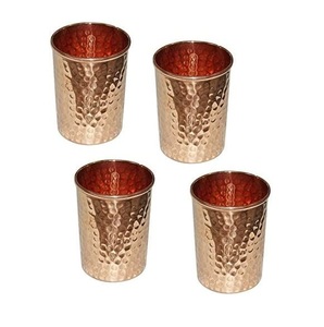 Handmade Copper Drink Tumbler Glass Ayurvedic Wellness Vessel Stylish Dining Kitchen Durable Metal <b>Drinkware</b> - Product Image 3