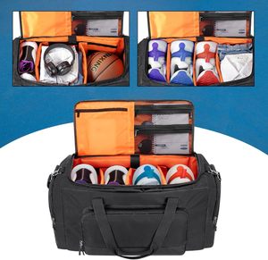 Bolsa de deporte para zapatillas con 3 divisores ajustables, bolsa de viaje para zapatillas con correas para el hombro para un transporte cómodo, bolsa para baloncesto - Product Image 5