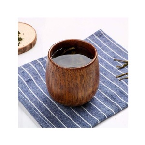 Tasses en bois naturel élégantes et modernes, faites à la main, écologiques, avec poignée, pour café, thé, cacao, lait, usage domestique, bureau, hôtel - Product Image 5