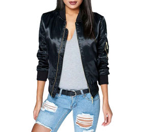 Chaqueta Bomber de Satén Personalizada de Alta Calidad, Chaqueta Varsity de Béisbol de Poliéster para Hombre y Mujer - Product Image 6