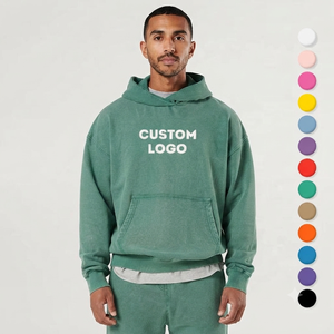 Sudadera con capucha personalizada de algodón prémium de alto gramaje con lavado vintage y cremallera, estilo streetwear, con serigrafía personalizada y estampado en relieve, proveedor mayorista OEM - Product Image 1