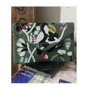 Mode indienne Style fait à la main perlé Designer pochette pour femmes Style bohème soirée Shopping fête épaule sac de messager - Product Image 6