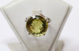 Bague en Quartz et citron naturel en argent Sterling 925, magnifique bijou Unique de mode fait à la main par des bijoutiers asiatiques - Product Image 2