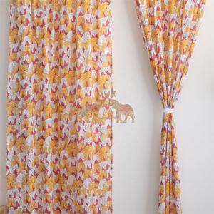 Cortinas Estampadas de Algodón 100% con Estampado de Animales para el Hogar y Habitaciones de Hotel, Juego de Cortinas para Ventanas - Product Image 5