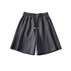 Women's <b>Black</b> Loose Knitted Shorts Elastic Waist Breathable Casual Mid Rise Solid Color Short Skirts - Product Image 3