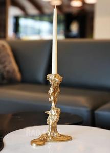 Candelabro de Metal Dorado, Forma Cilíndrica, Decoración para el Hogar, Diseño Resistente al Calor - Product Image 6