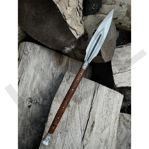 Lance viking forgée à la main, inspirée de l'histoire |   Lame en acier à haute teneur en carbone 5160 |   Manche en bois de rose - Product Image 5