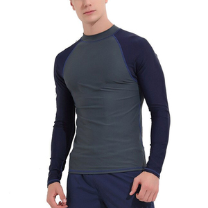 Custom Unisex Adult Long Sleeve Rash Guard <b>Compression</b> <b>Shirt</b> OEM Quick Dry UV Protection Breathable Spandex/Polyester 120g - Product Image 1