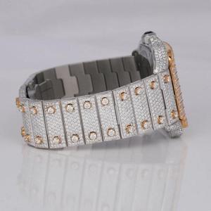 Montre de luxe pour femme à cadran carré, mouvement à quartz, bracelet en acier inoxydable, lunette en cristal saphir, montre habillée écologique - Product Image 2