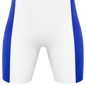 <b>Men</b> White Blue Sublimated <b>Wrestling</b> <b>Singlet</b> Polyester Athletic Sports Uniform Sleeveless <b>Wrestling</b> Apparel Training Match - Product Image 6