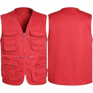 Gilets de sécurité réfléchissants haute visibilité modernes, 8 poches, fermeture éclair sur le devant, unisexe, vêtements de chantier, gilet de sécurité à vendre - Product Image 4