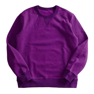 Sudadera Lisa de Cuello Redondo, Felpa de Algodón Grueso, Manga Larga, Ropa Casual de Invierno, Unisex, Color Sólido - Product Image 1